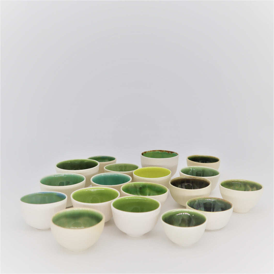 Green and very tiny bowls