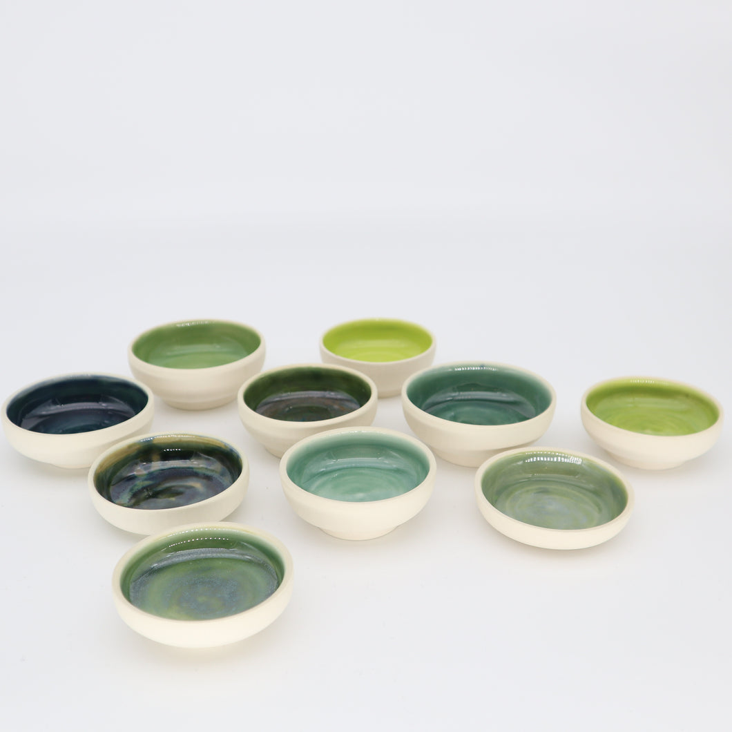 Green and tiny bowls